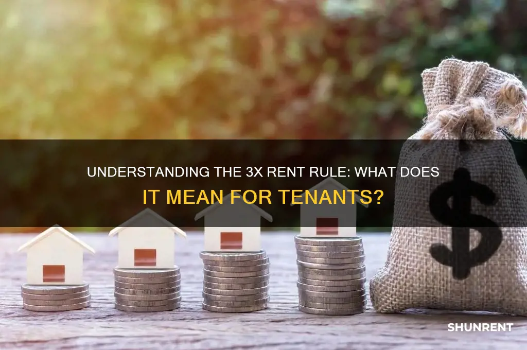 what does 3 times the rent mean