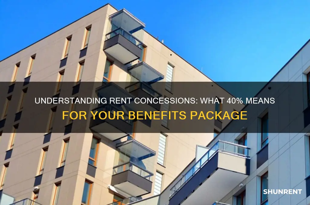 what does 40 rent concession mean in a benefits package