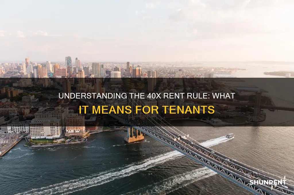 what does 40 times the rent mean