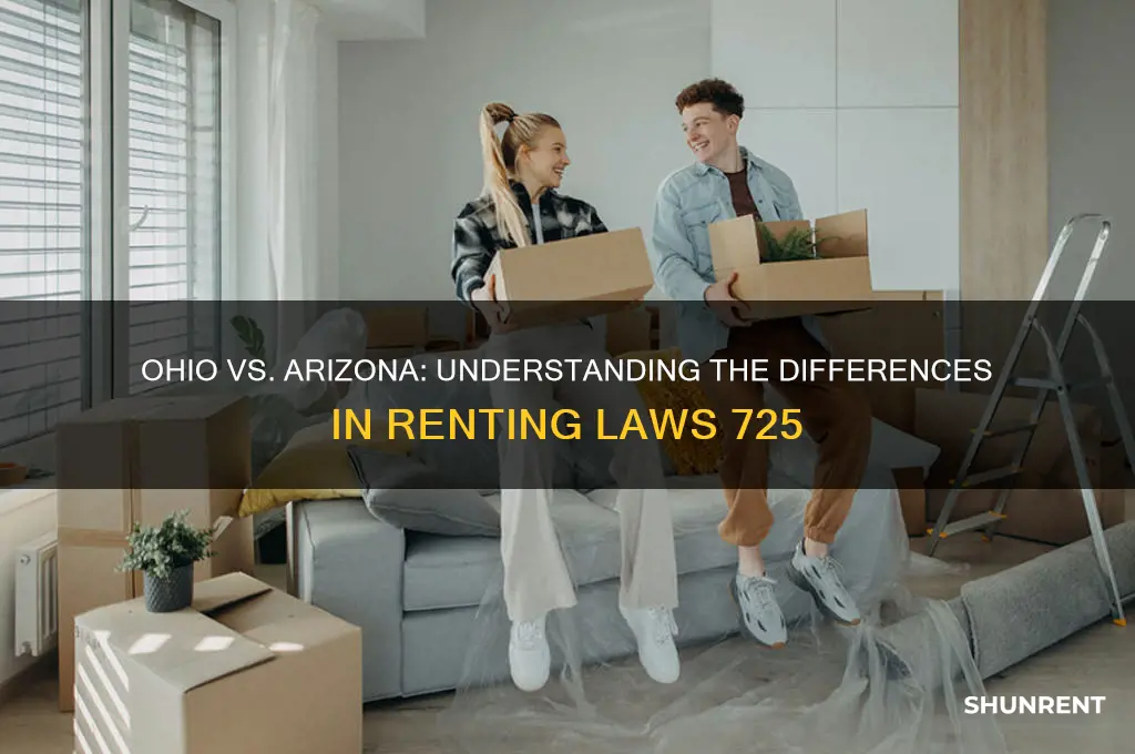 what does 725 in ohio versus 725 in az renting