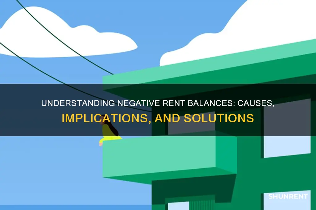what does a negative balance mean on rent