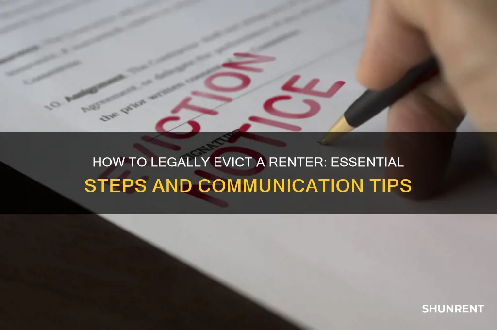 what does a person say to evict a renter