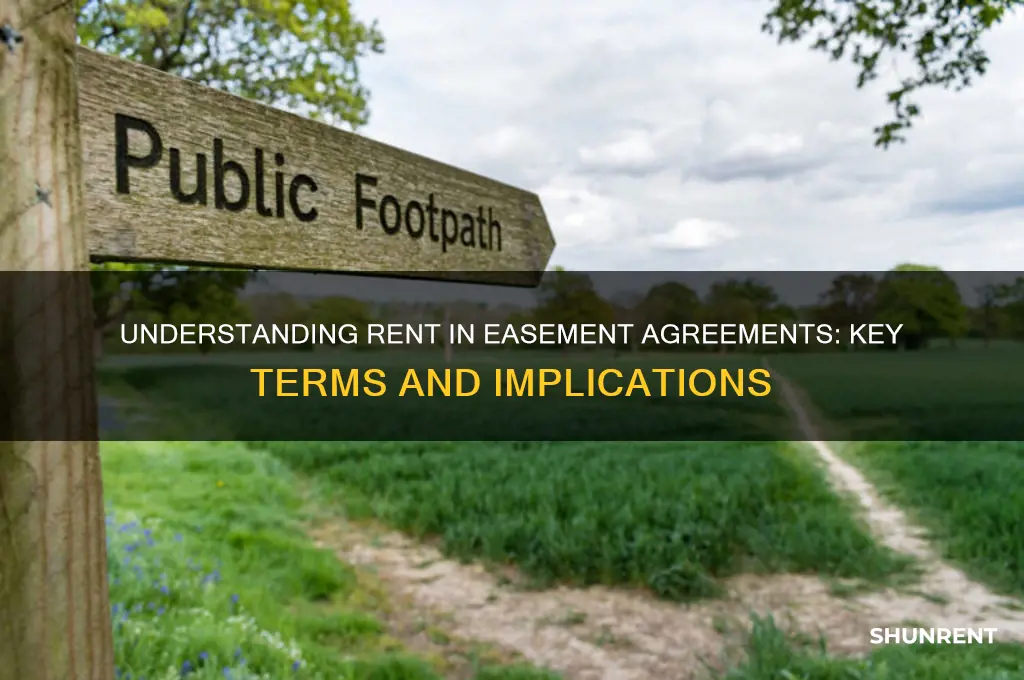 what does a rent mean on an easement agreement
