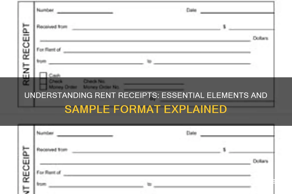 what does a rent receipt look like