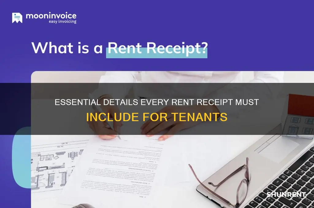 what does a rent receipt need to include