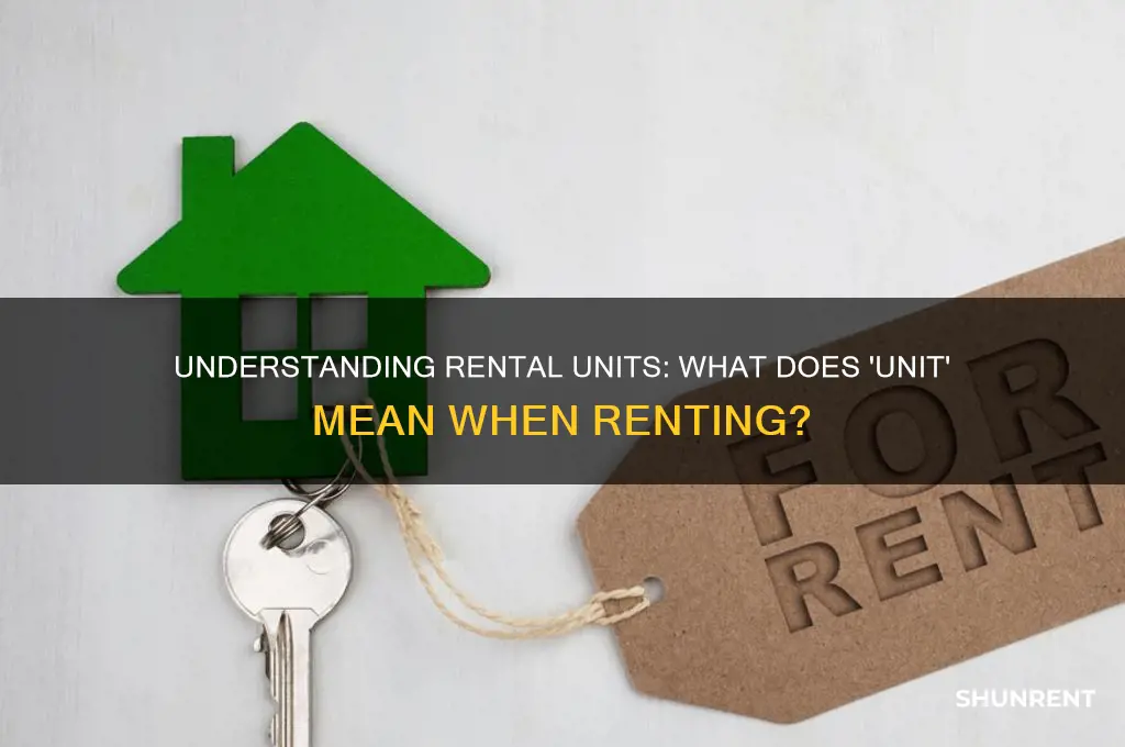what does a unit mean when renting