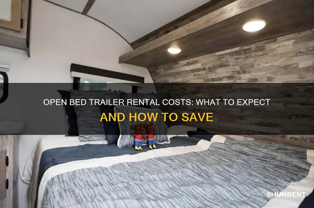 what does an open bed trailor rent for