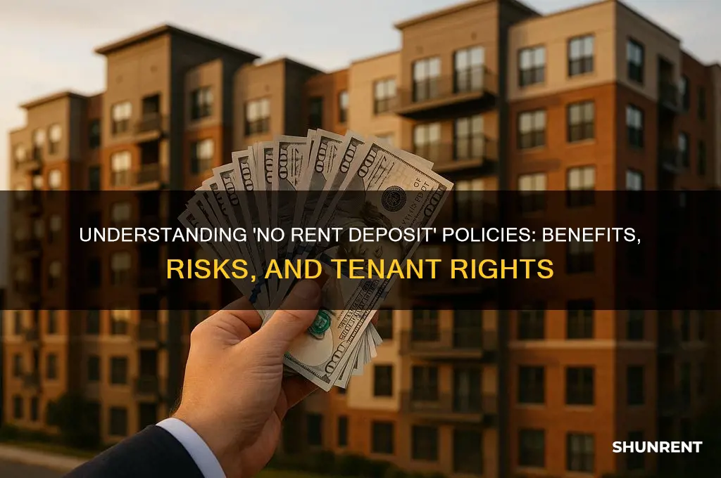 what does answer no rent deposit mean