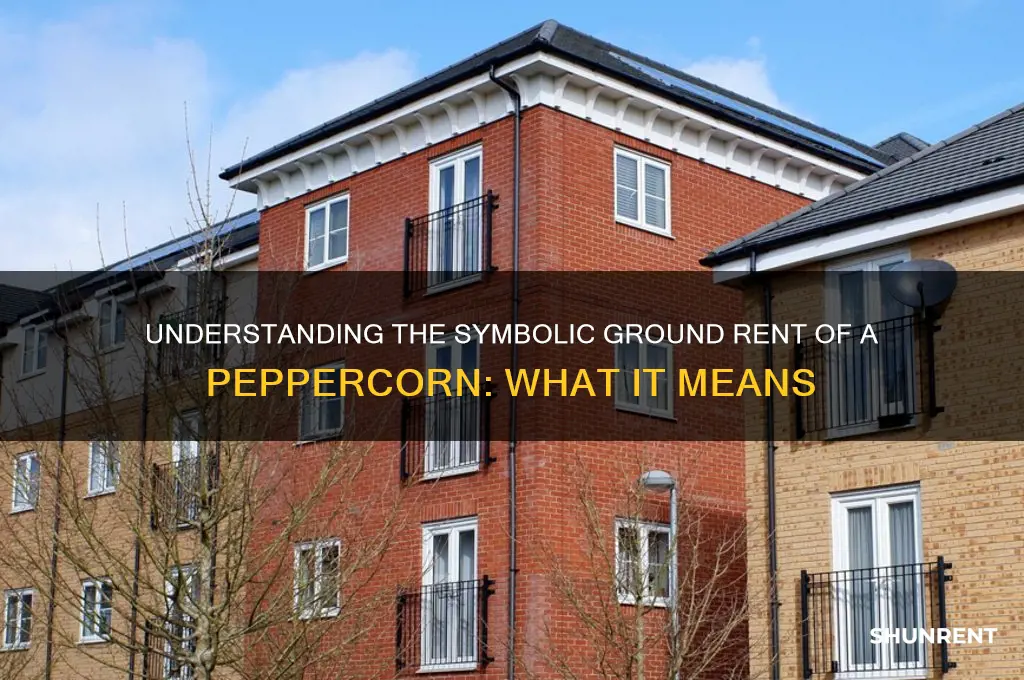 what does at the ground rent of a peppercorn mean