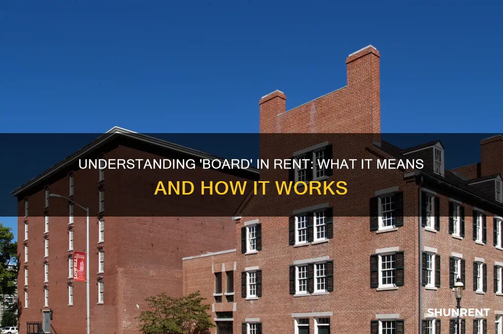 what does board mean in regards to rent