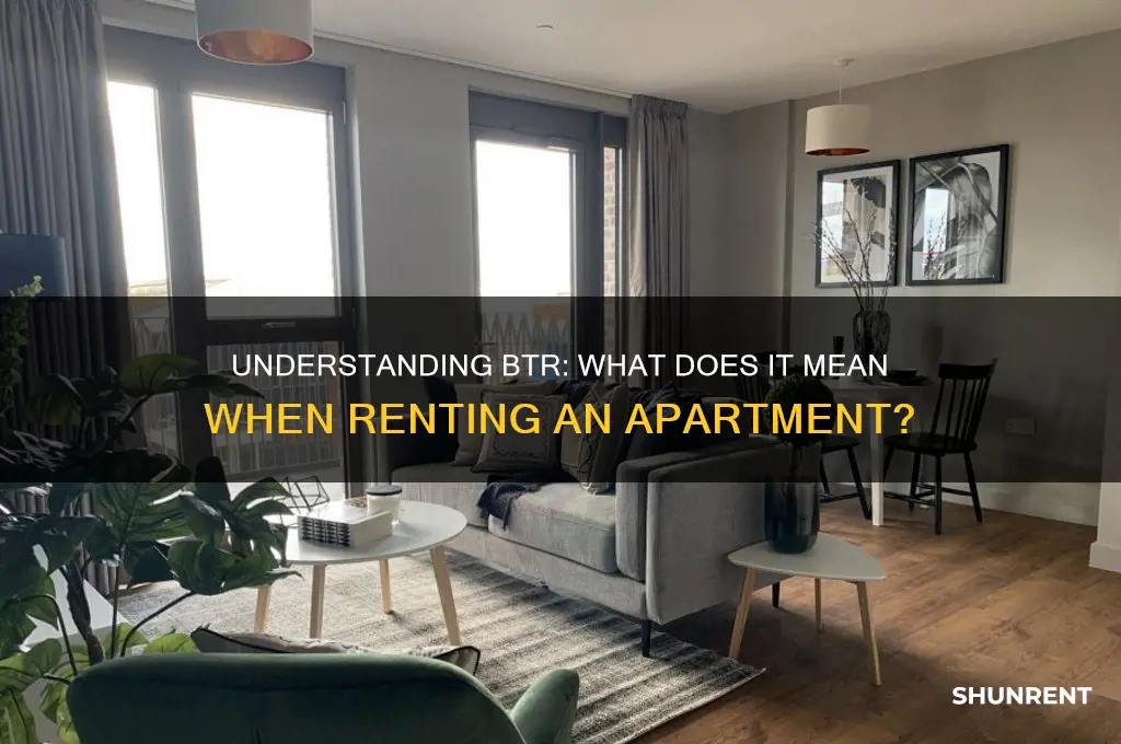 what does btr mean when renting an appt