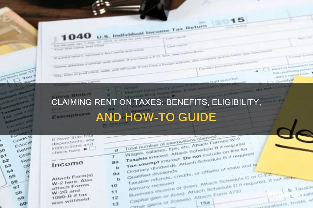 what does claiming rent on taxes do