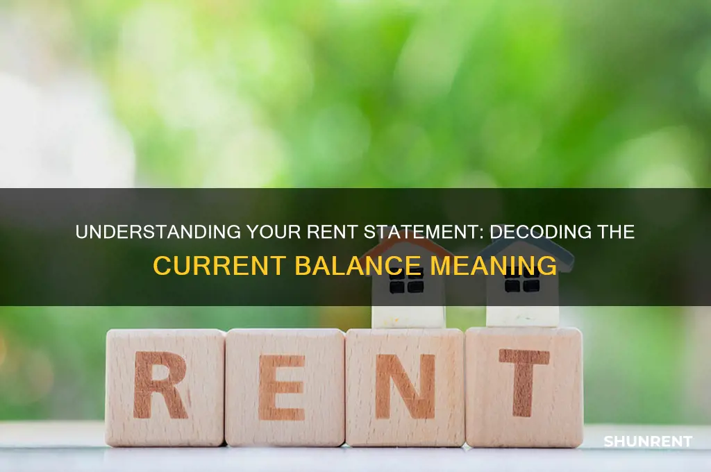 what does current balance mean on rent statement