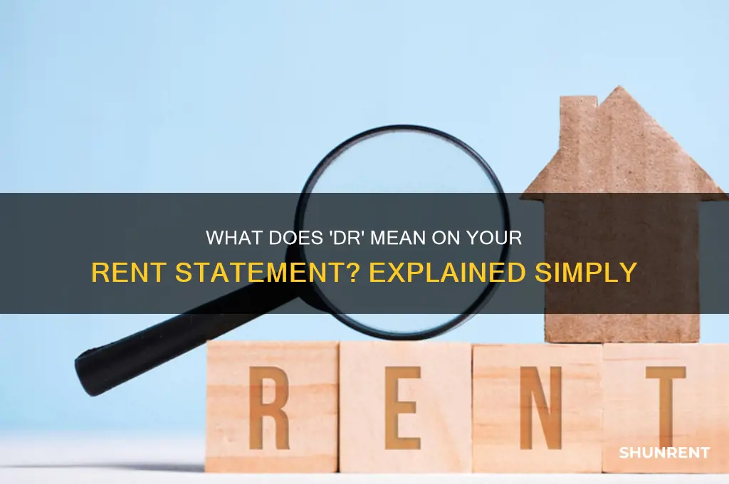 what does dr mean on a rent statement