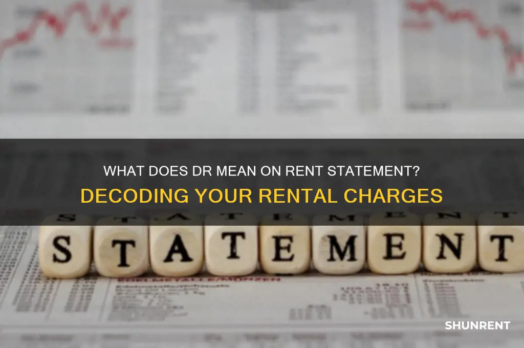 what does dr mean on rent statement