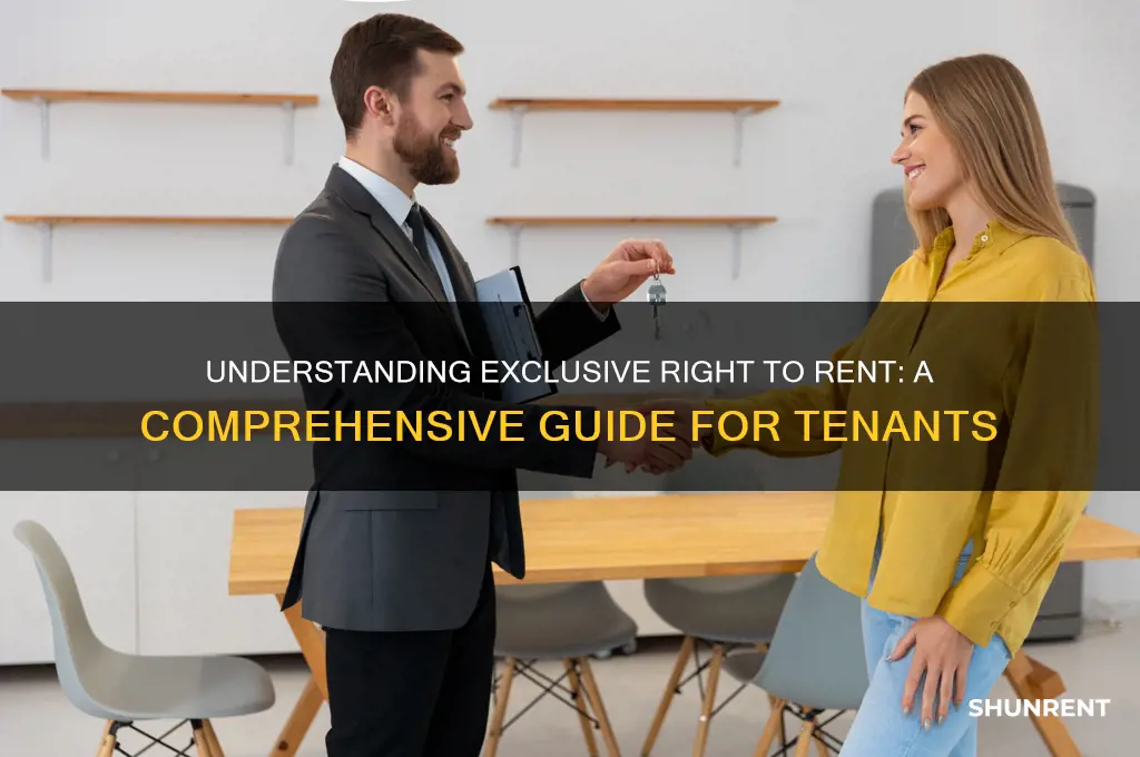 what does exclusive right to rent mean