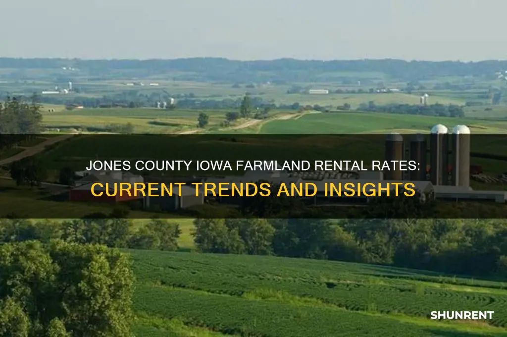 what does farm land rent for in jones co iowa