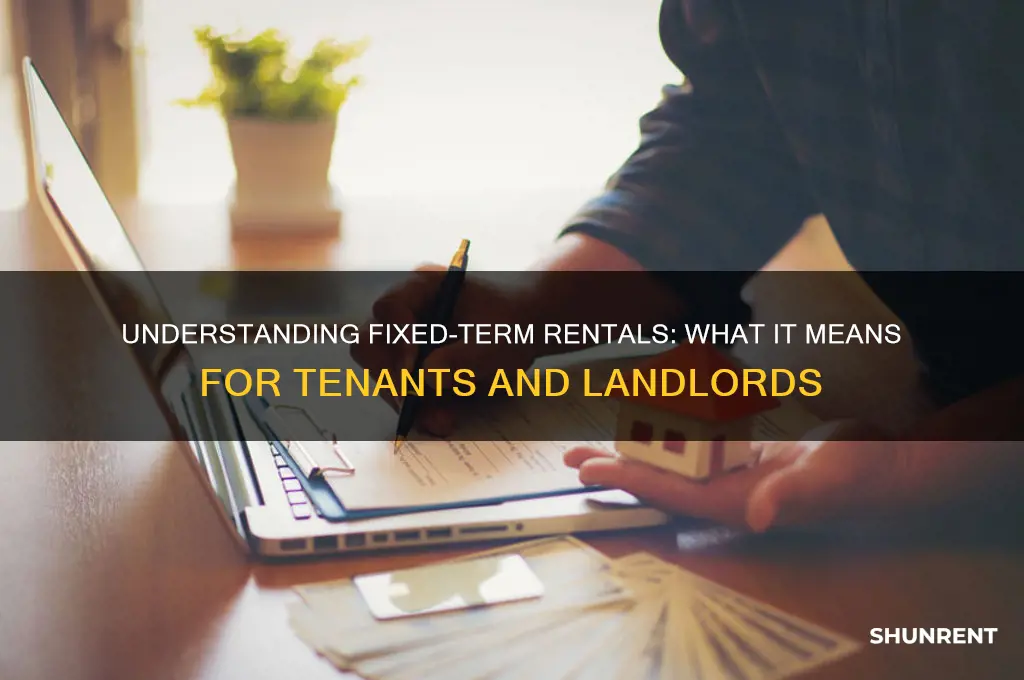 what does fixed term mean in renting