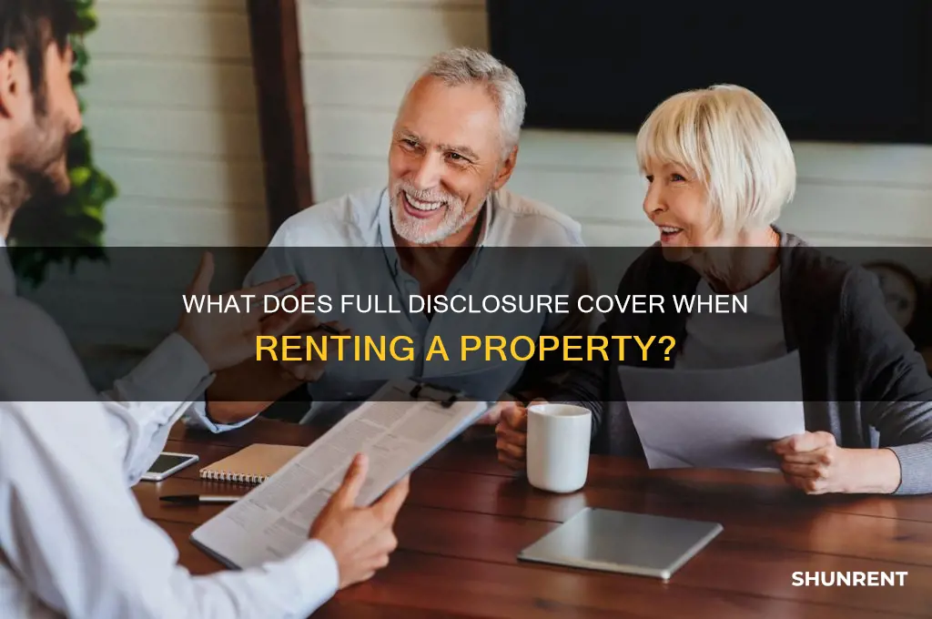 what does full disclouse cover when renting