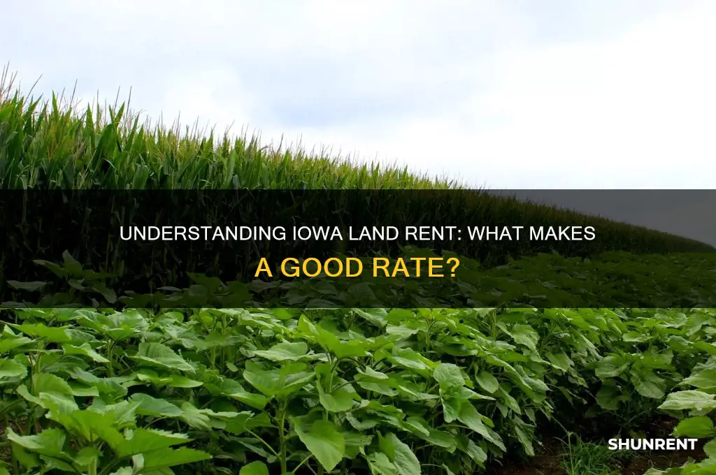 what does good iowa land rent for