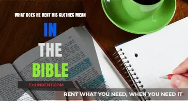 What Does 'He Rent His Clothes' Mean in the Bible?