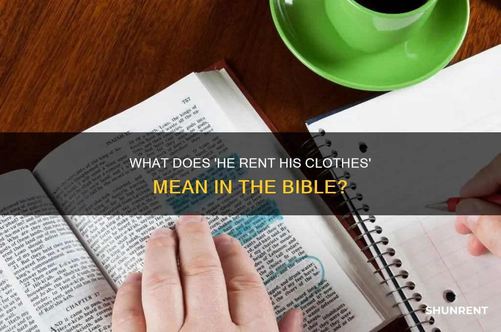 what does he rent his clothes mean in the bible