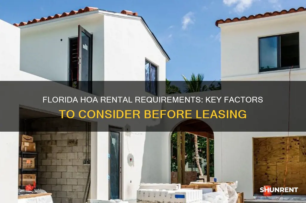 what does hoa look for when renting florida