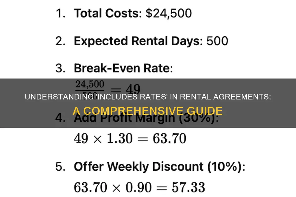 what does includes rates mean when renting