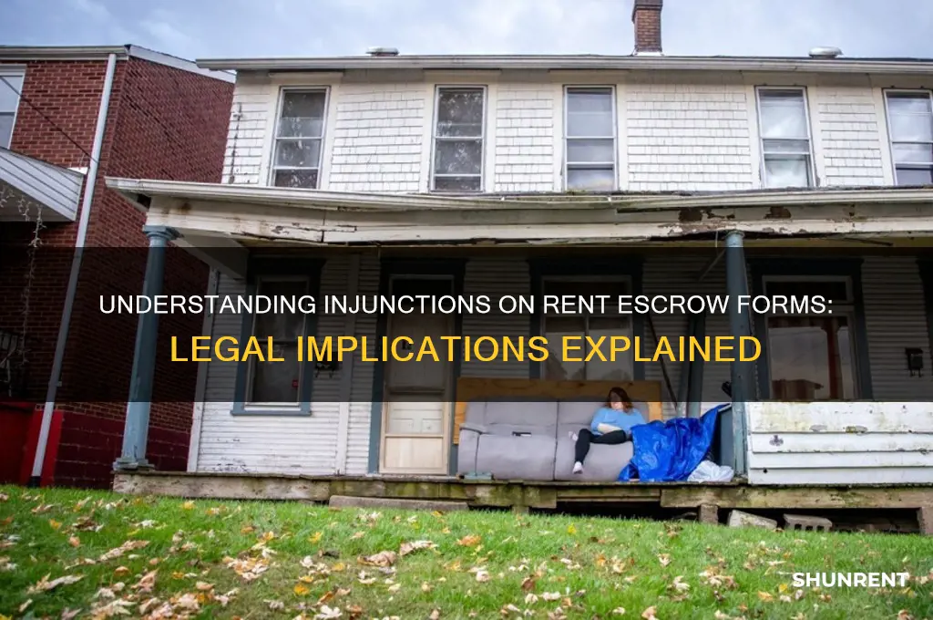 what does injunction mean on the rent escrow form