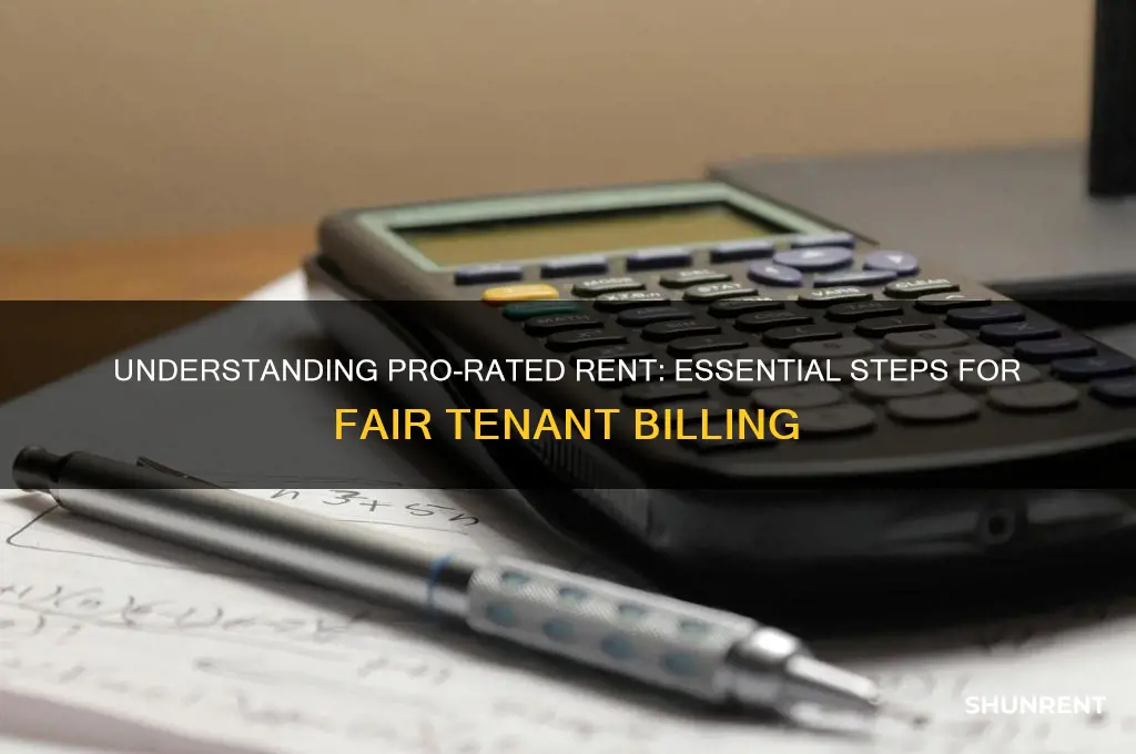 what does it beed to pro rate rent
