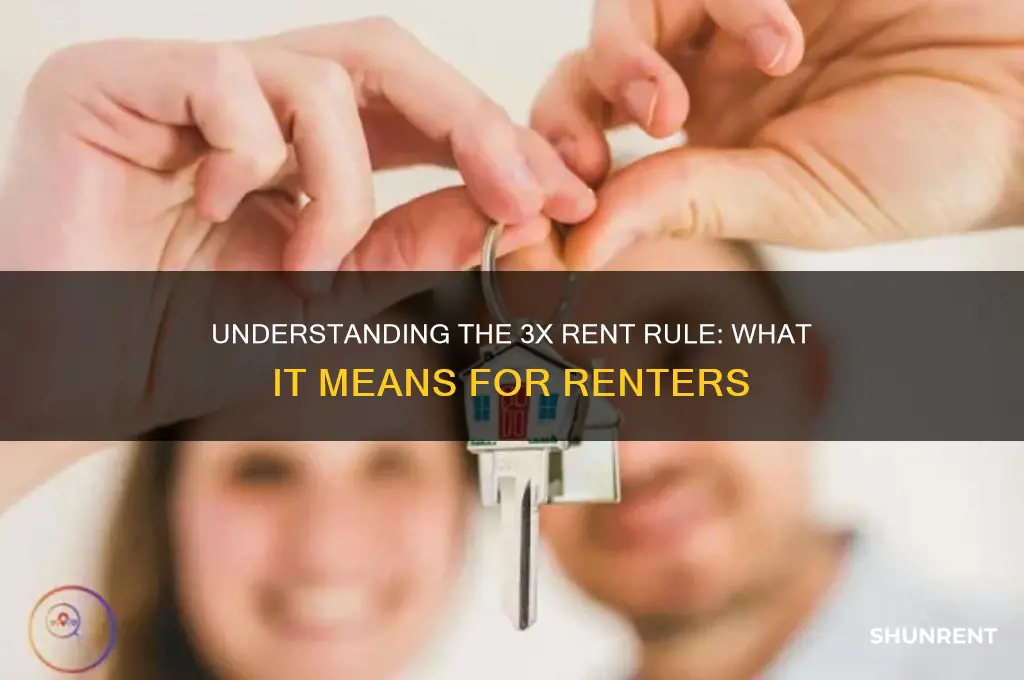 what does it mean 3 times the rent