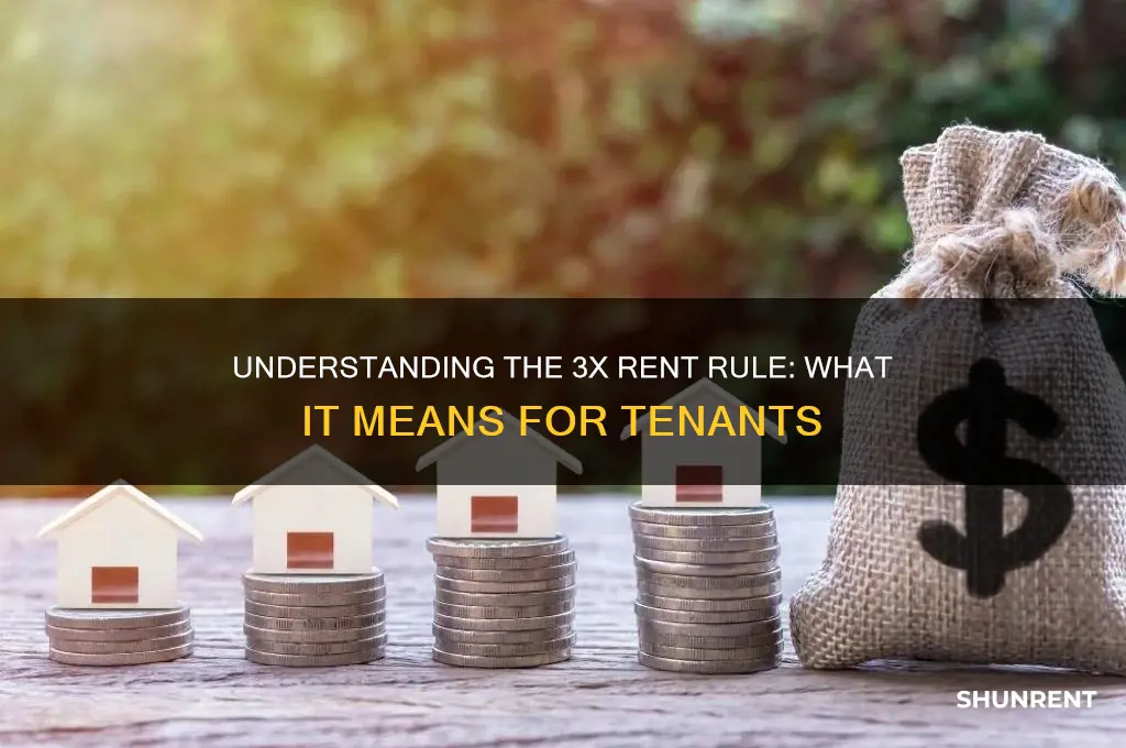 what does it mean 3x the rent