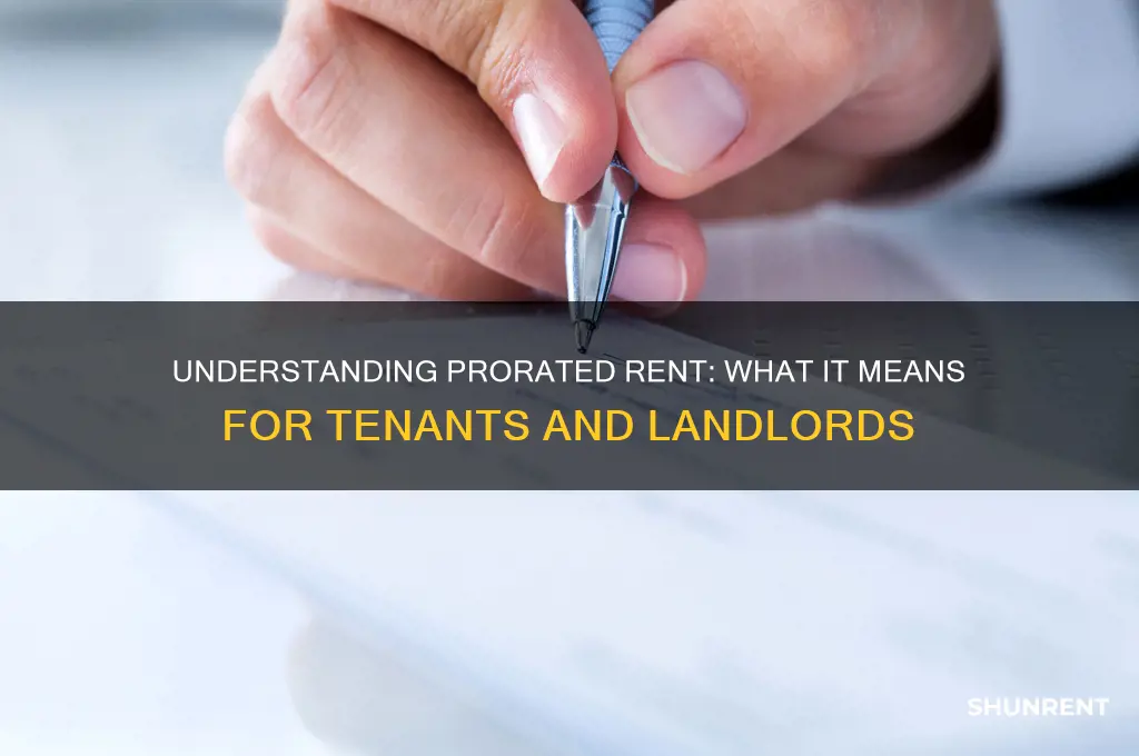 what does it mean for rent to be prorated