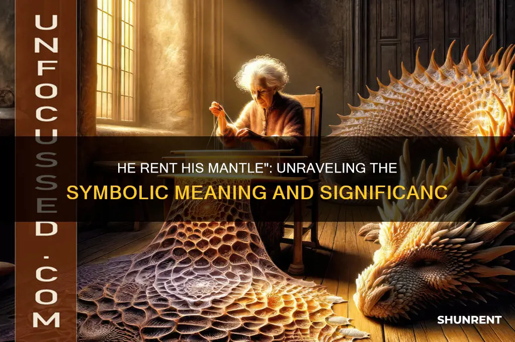 what does it mean he rent his mantle