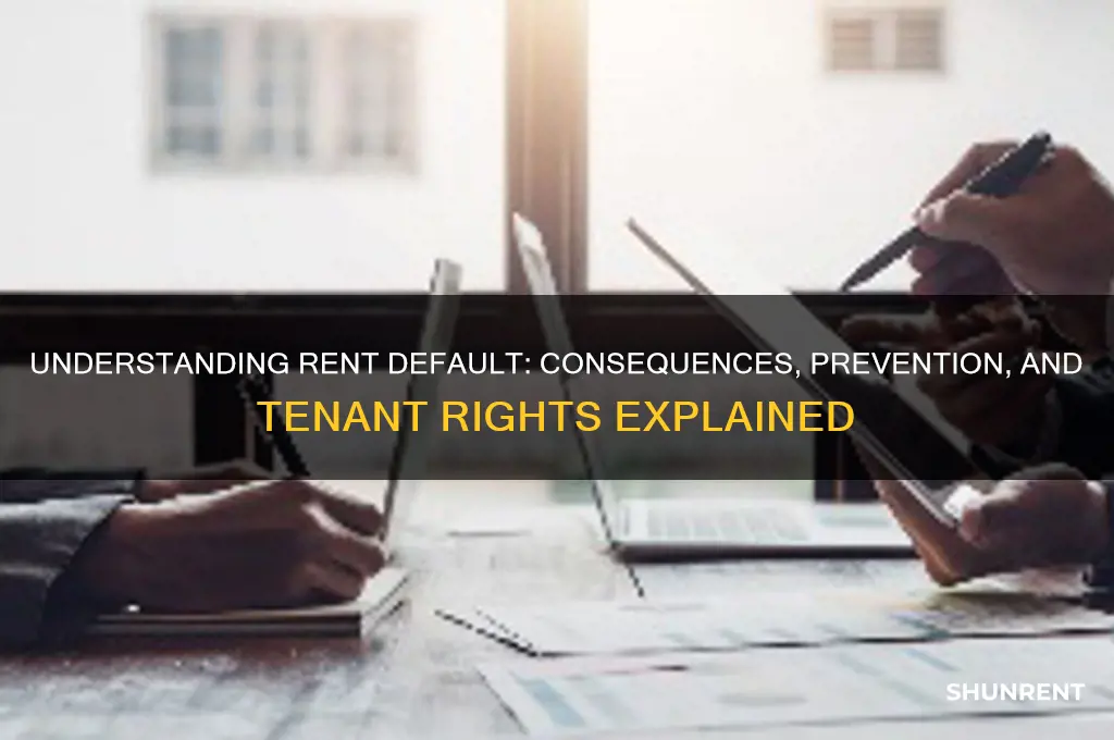 what does it mean to default on a rent