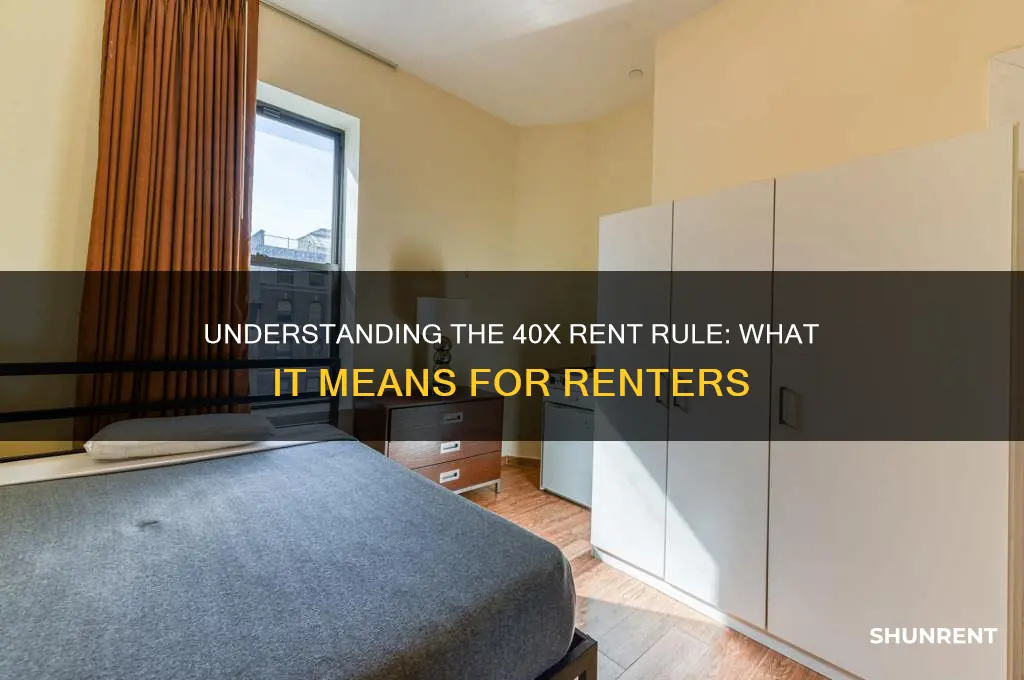 what does it mean to meet 40 times the rent
