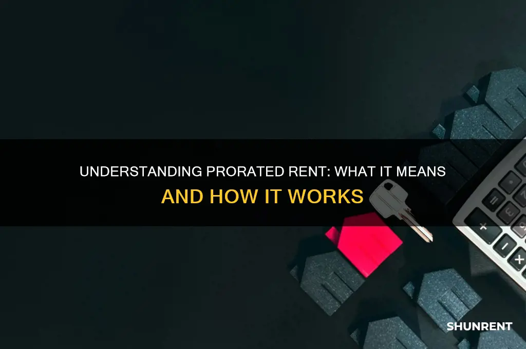 what does it mean to prorate rent