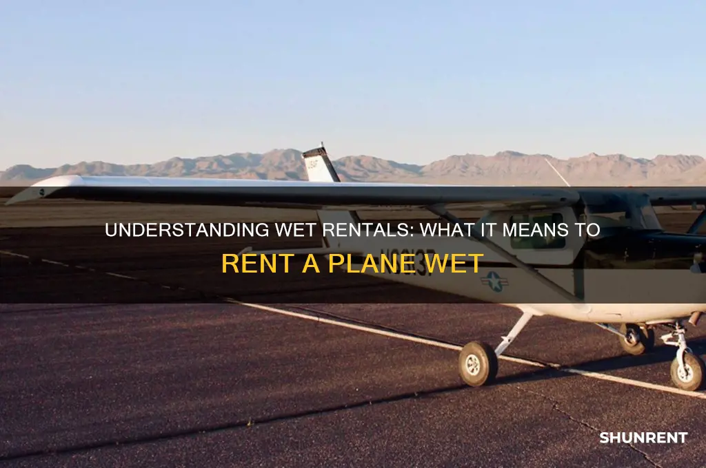 what does it mean to rent a airplane wet