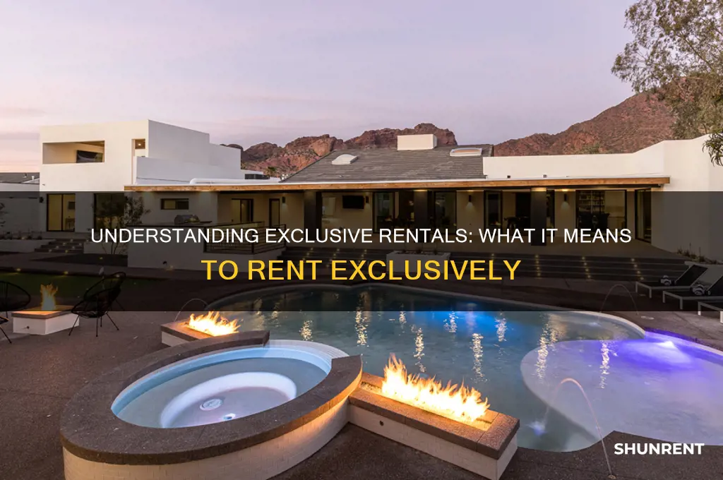 what does it mean to rent exclusivly