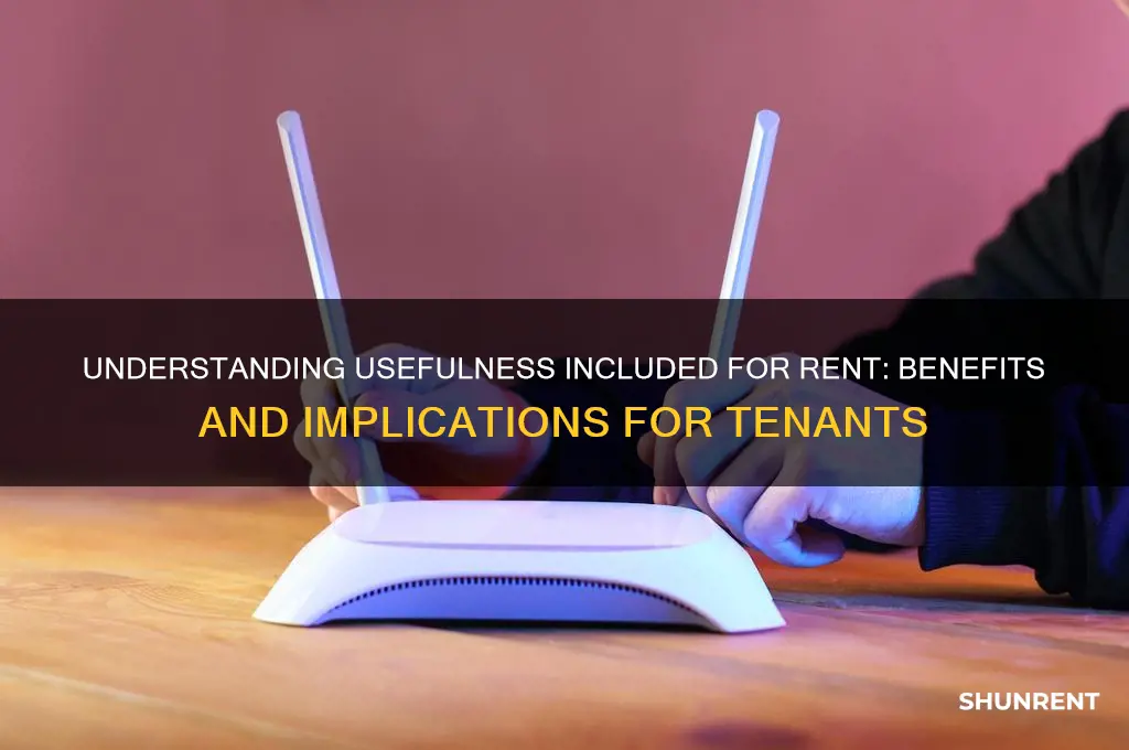 what does it mean usefulness included for rent