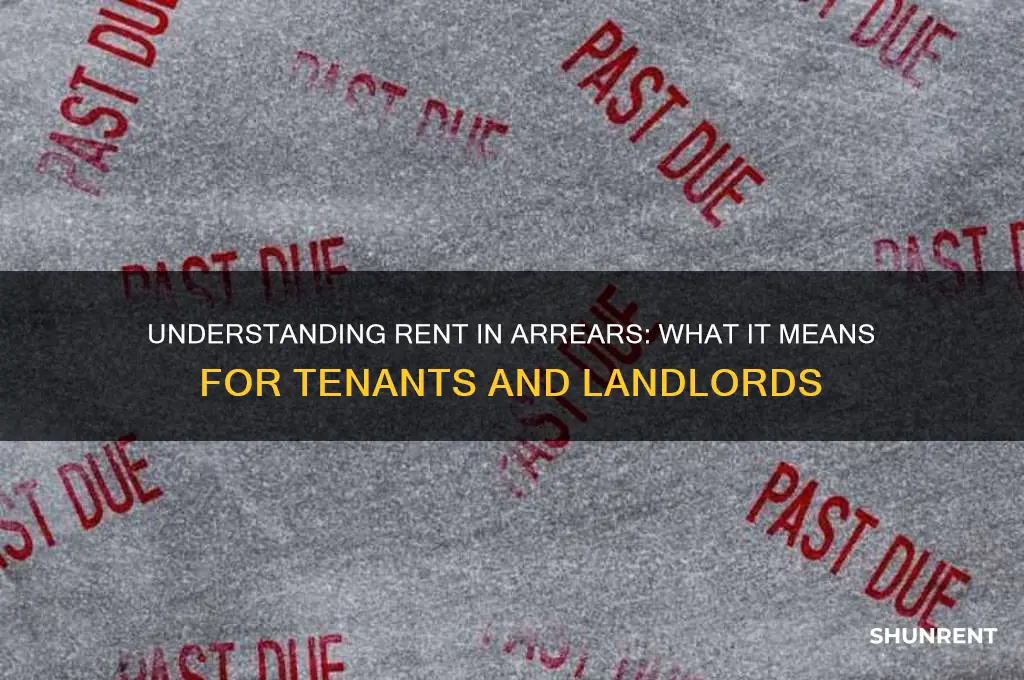 what does it mean when it says rent in arrears
