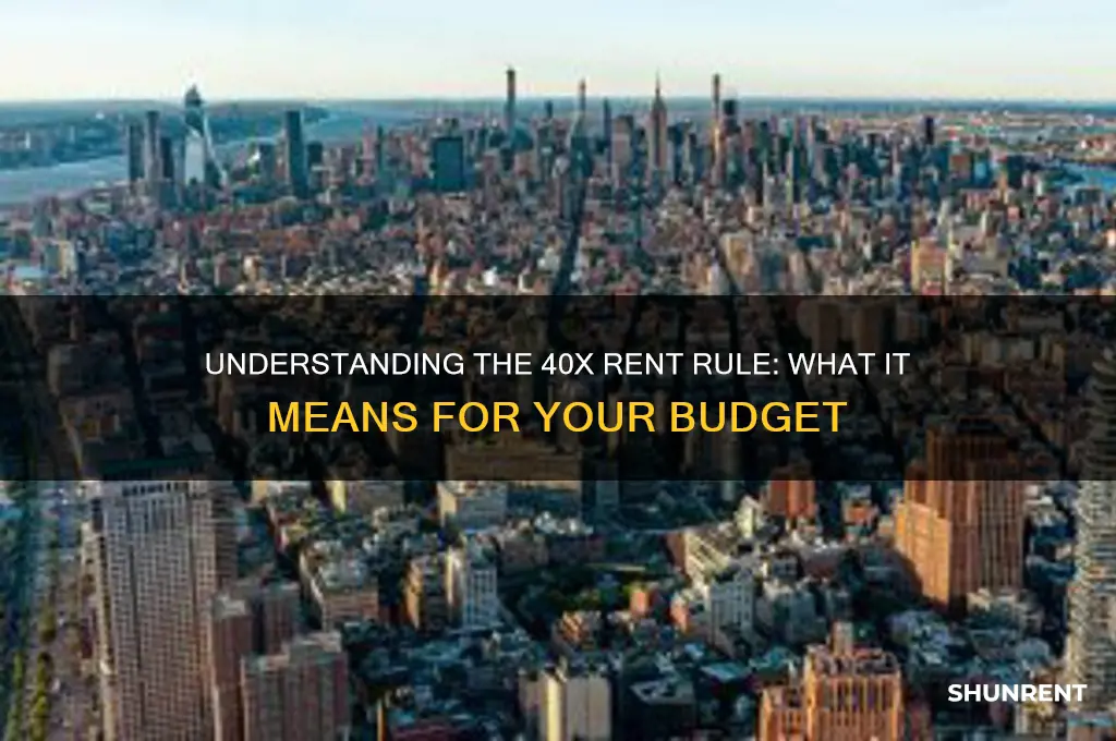 what does it mean when you must make 40xthe rent