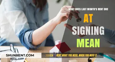 Understanding Last Month's Rent Due at Signing: A Comprehensive Guide