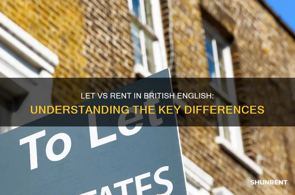 what does let vs rent in british english