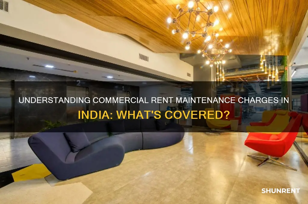 what does maintenance charges cover in commercial rent in india