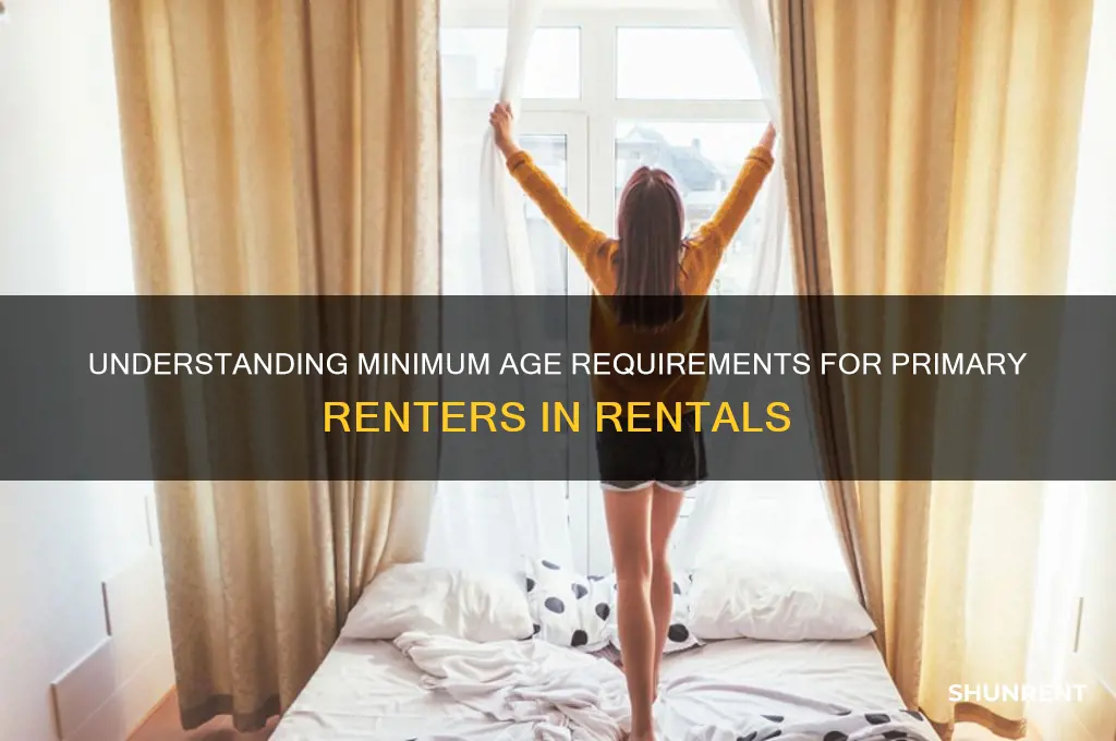 what does minimum age of primary renter mean