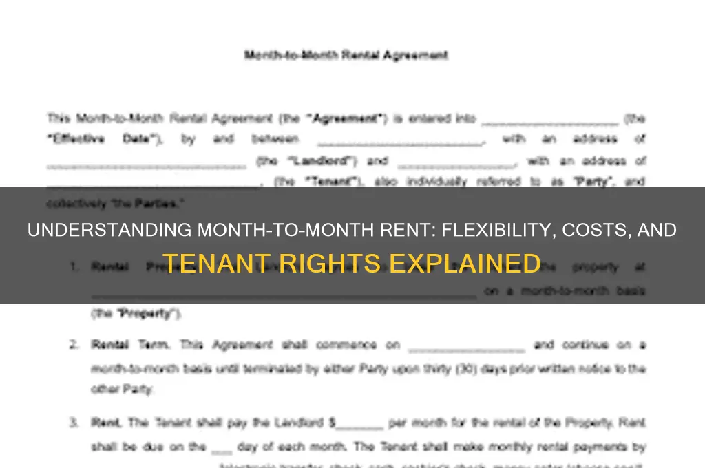 what does month to month rent mean