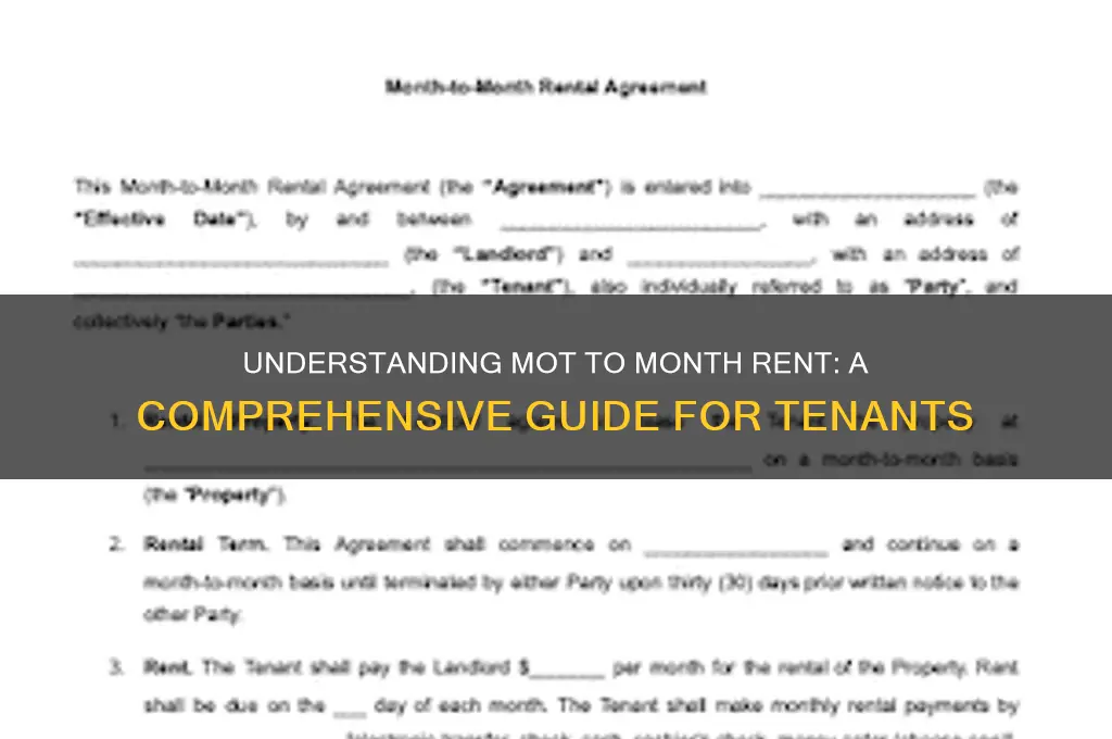 what does mot to month rent mean
