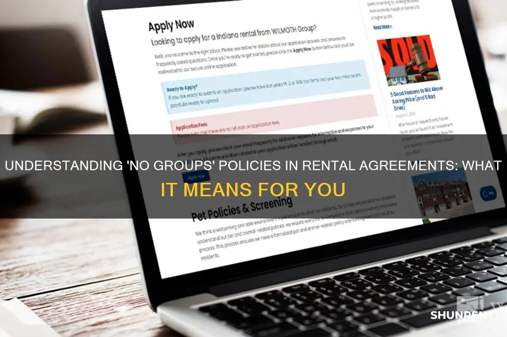 what does no groups mean when renting