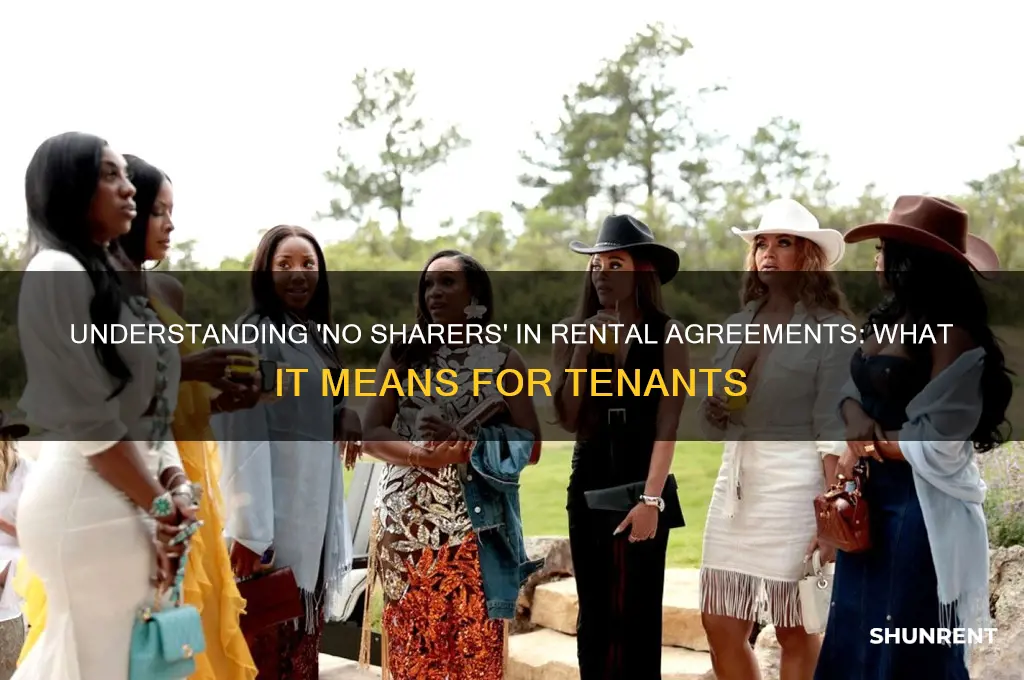 what does no sharers mean when renting